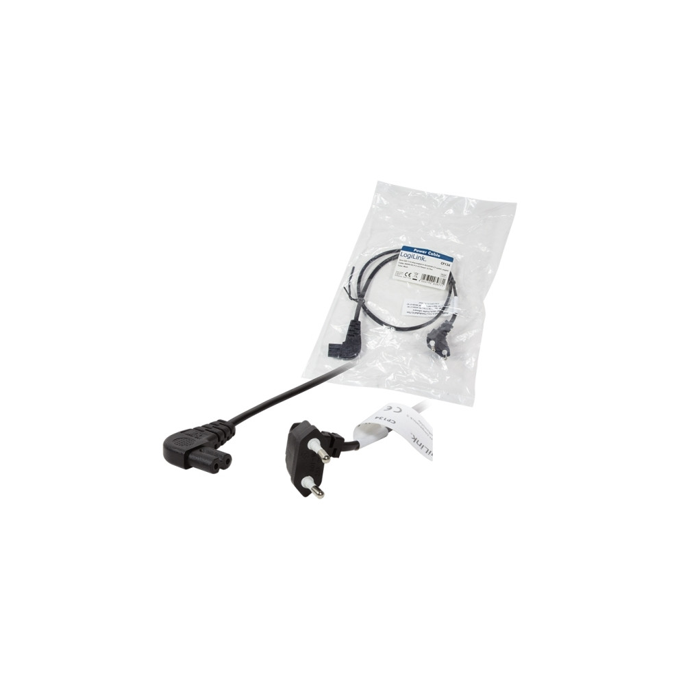 Produktbild för LogiLink - strömkabel - Eurokontakt till power IEC 60320 C7 - 75 cm