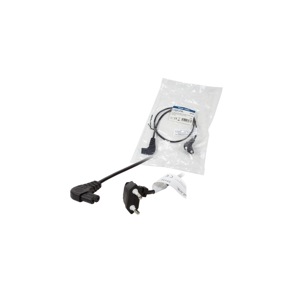 Produktbild för LogiLink - strömkabel - Eurokontakt till power IEC 60320 C7 - 75 cm
