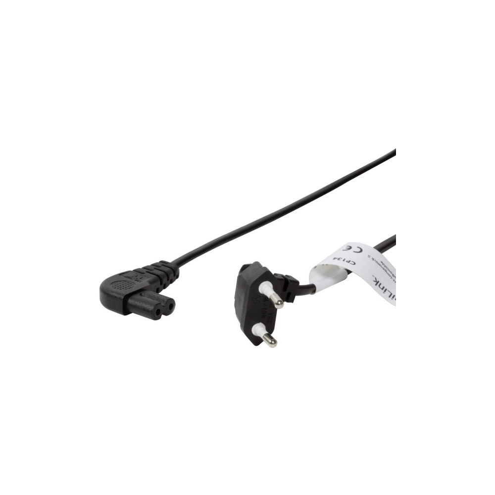 Produktbild för LogiLink - strömkabel - Eurokontakt till power IEC 60320 C7 - 75 cm