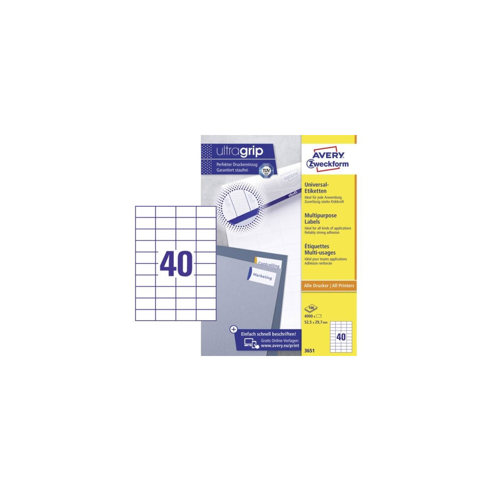 Produktbild för Avery - papper - blank - 200 ark - Letter