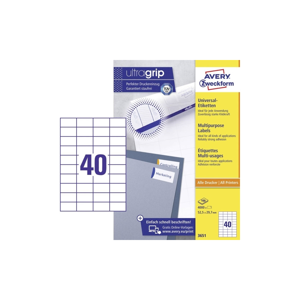 Produktbild för Avery - papper - blank - 200 ark - Letter