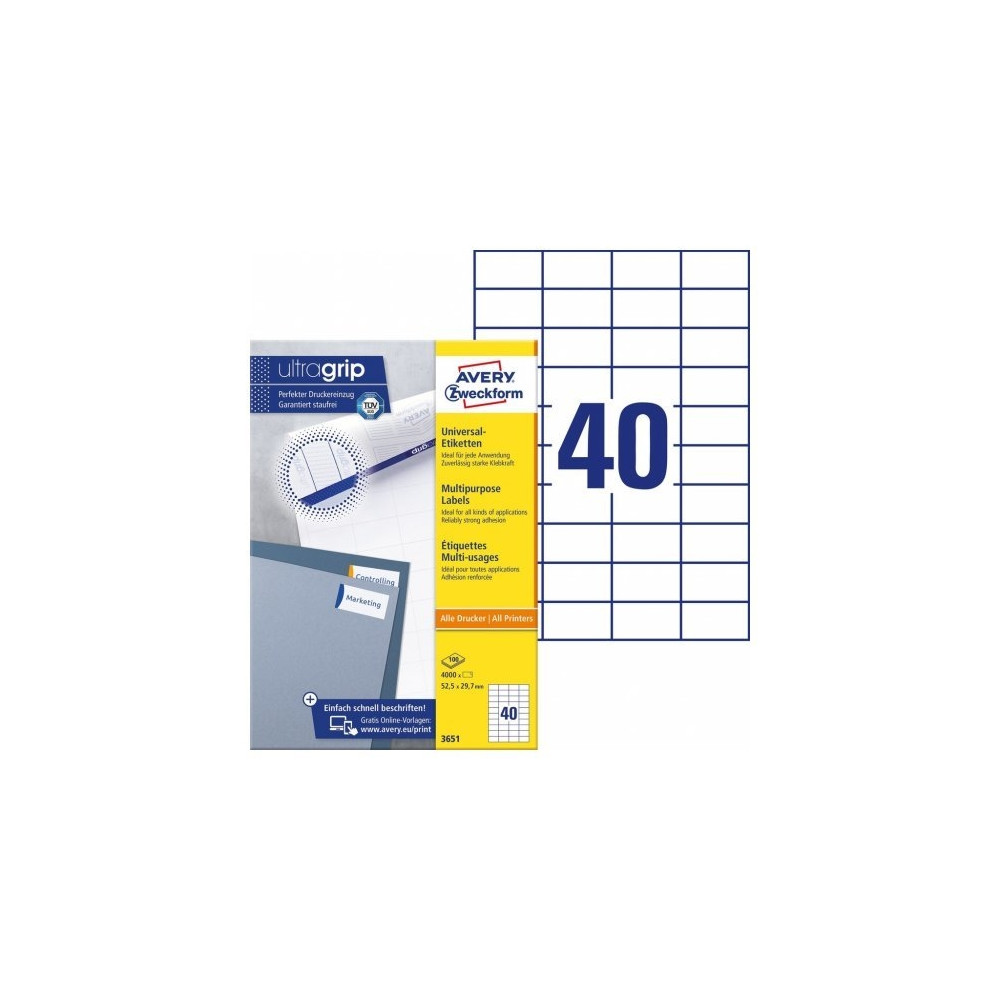 Produktbild för Avery - papper - blank - 200 ark - Letter