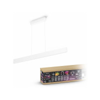 Produktbild för Philips Hue White and Color Ambiance Ensis - hängande lampa - LED x 2 - 79 W - RGB/varmt till kallt vitt ljus - 2000-6500 K - vit