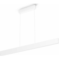 Produktbild för Philips Hue White and Color Ambiance Ensis - hängande lampa - LED x 2 - 79 W - RGB/varmt till kallt vitt ljus - 2000-6500 K - vit
