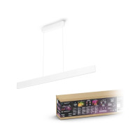 Produktbild för Philips Hue White and Color Ambiance Ensis - hängande lampa - LED x 2 - 79 W - RGB/varmt till kallt vitt ljus - 2000-6500 K - vit