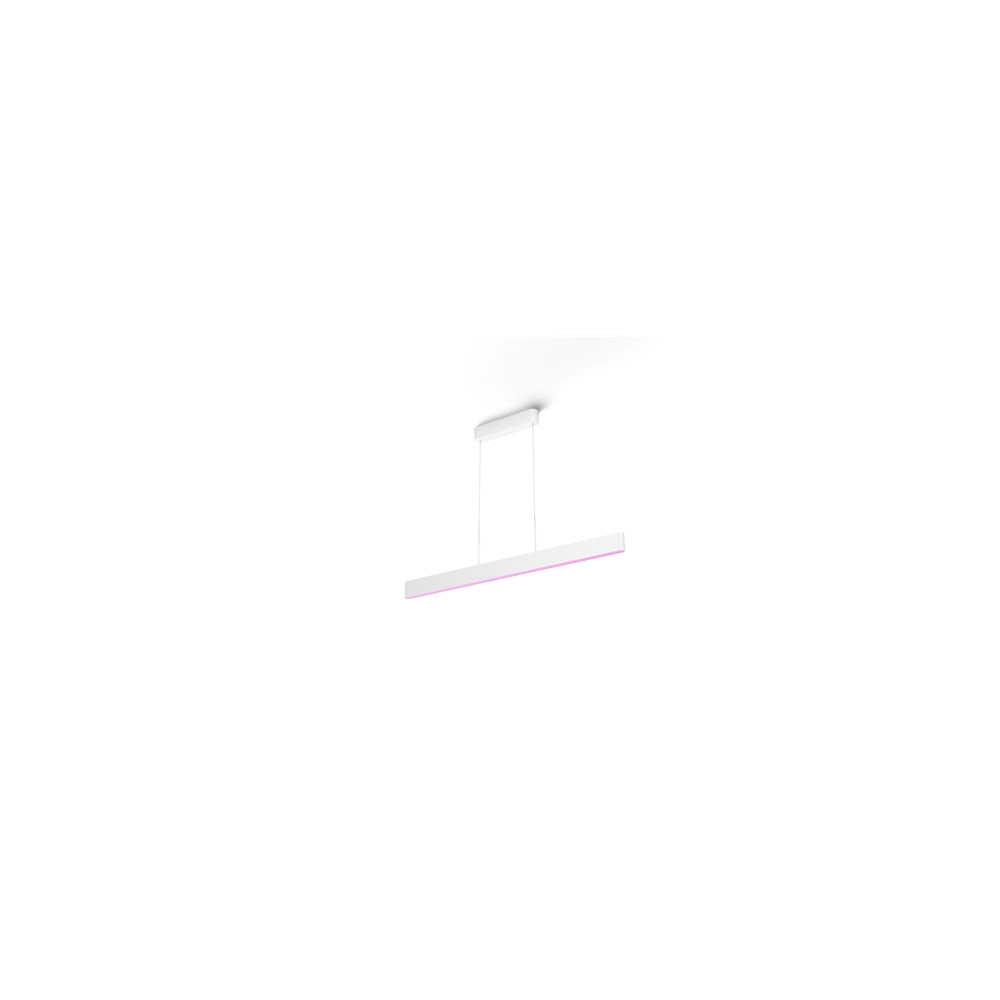 Produktbild för Philips Hue White and Color Ambiance Ensis - hängande lampa - LED x 2 - 79 W - RGB/varmt till kallt vitt ljus - 2000-6500 K - vit