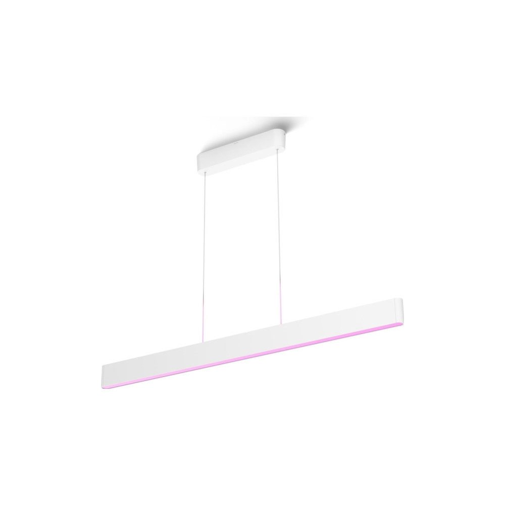 Produktbild för Philips Hue White and Color Ambiance Ensis - hängande lampa - LED x 2 - 79 W - RGB/varmt till kallt vitt ljus - 2000-6500 K - vit