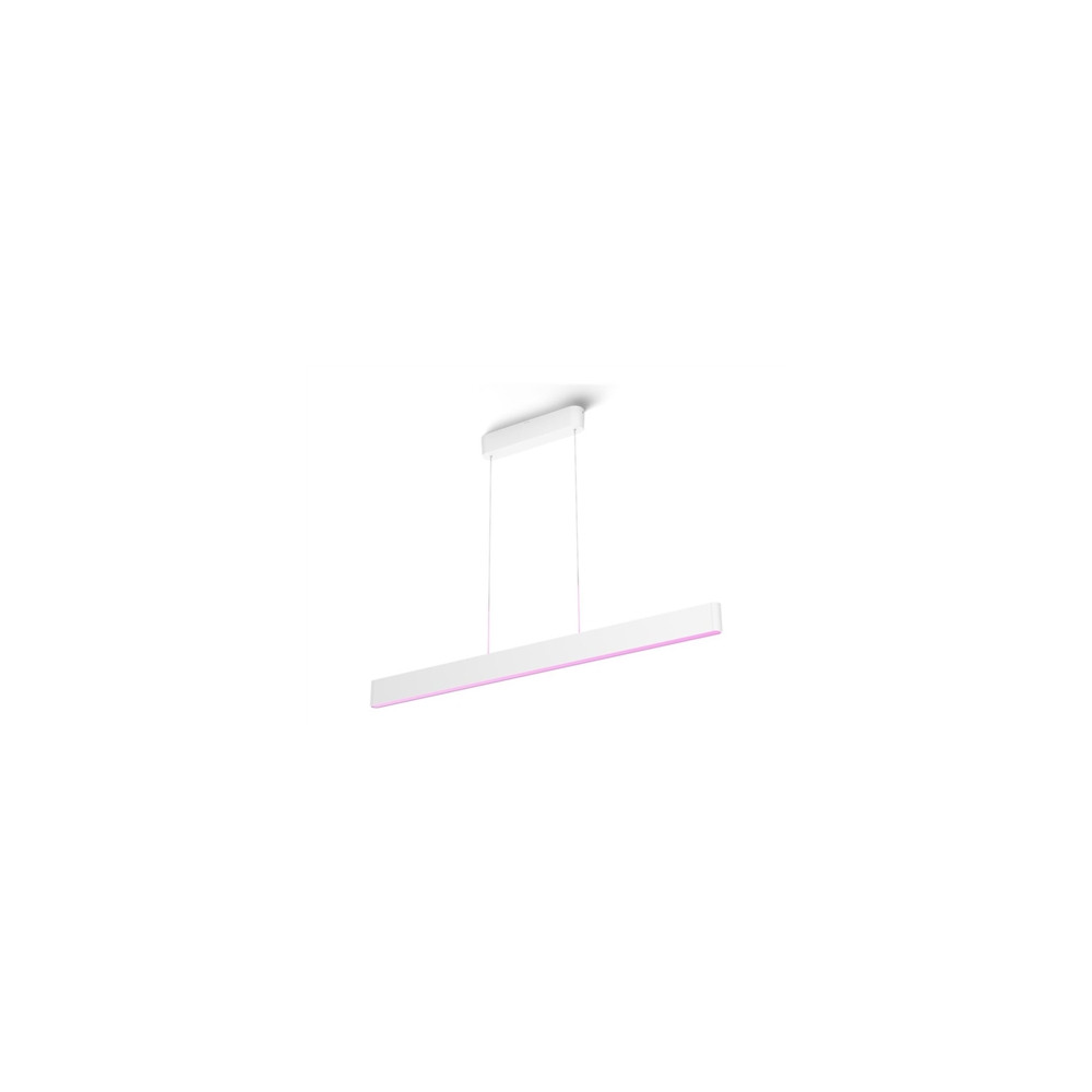 Produktbild för Philips Hue White and Color Ambiance Ensis - hängande lampa - LED x 2 - 79 W - RGB/varmt till kallt vitt ljus - 2000-6500 K - vit