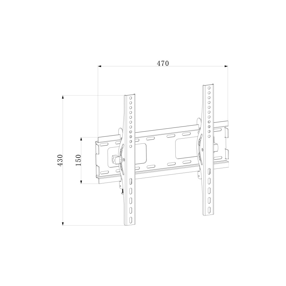 Produktbild för TECHly monteringssats - lutningsbar - för flat panel / LCD display - svart