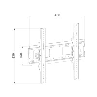 Produktbild för TECHly monteringssats - lutningsbar - för flat panel / LCD display - svart