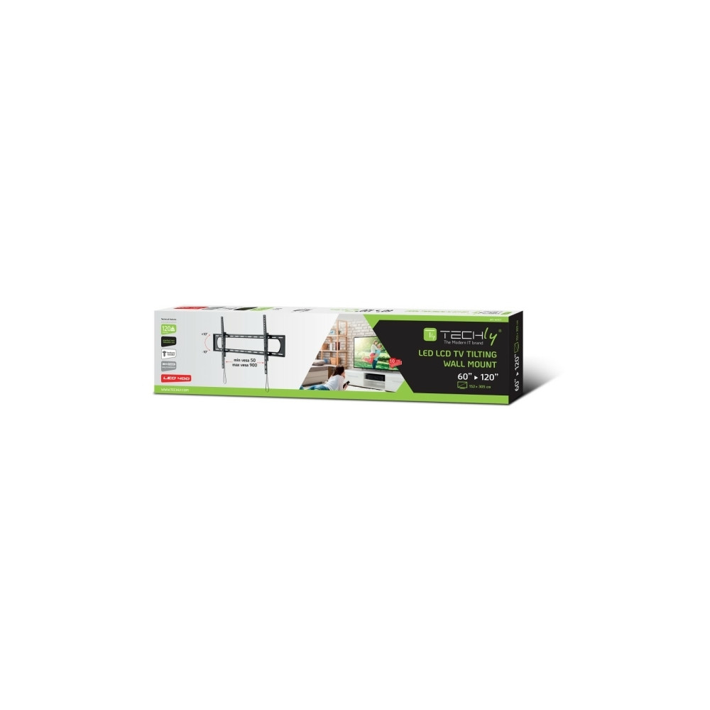 Produktbild för TECHly monteringssats - Smal - för LCD-display/krökt LCD-display - lutande - svart