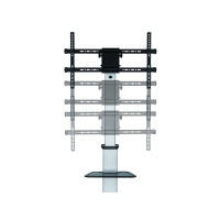 Produktbild för TECHly vagn - för platt panel/AV-system - strukturgrå, mattsvart