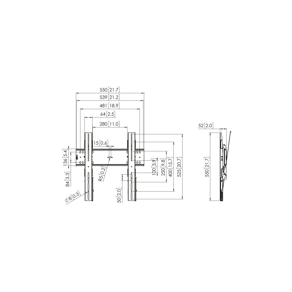 Produktbild för Vogel's Professional PFW 6410 konsol - för LCD-display - svart