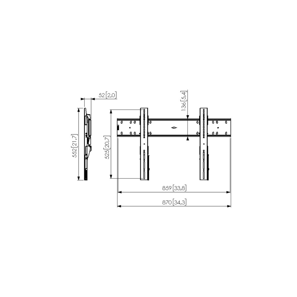 Produktbild för Vogel's PFW 6810 konsol - för platt panel - svart