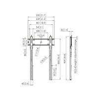 Produktbild för Vogel's PFW 6815 konsol - för platt panel - svart