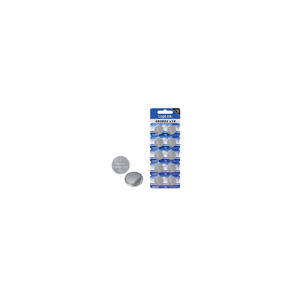 Produktbild för LogiLink Ultra Power CR2025 batteri x CR2025 - Li (paket om 10)