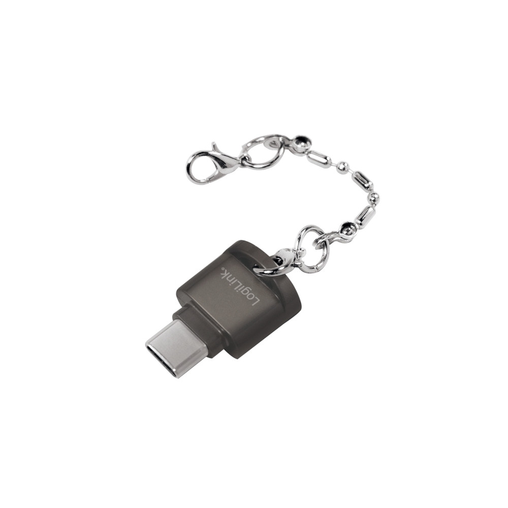 Produktbild för LogiLink USB-C to microSD Card reader as a key chain - kortläsare - USB-C