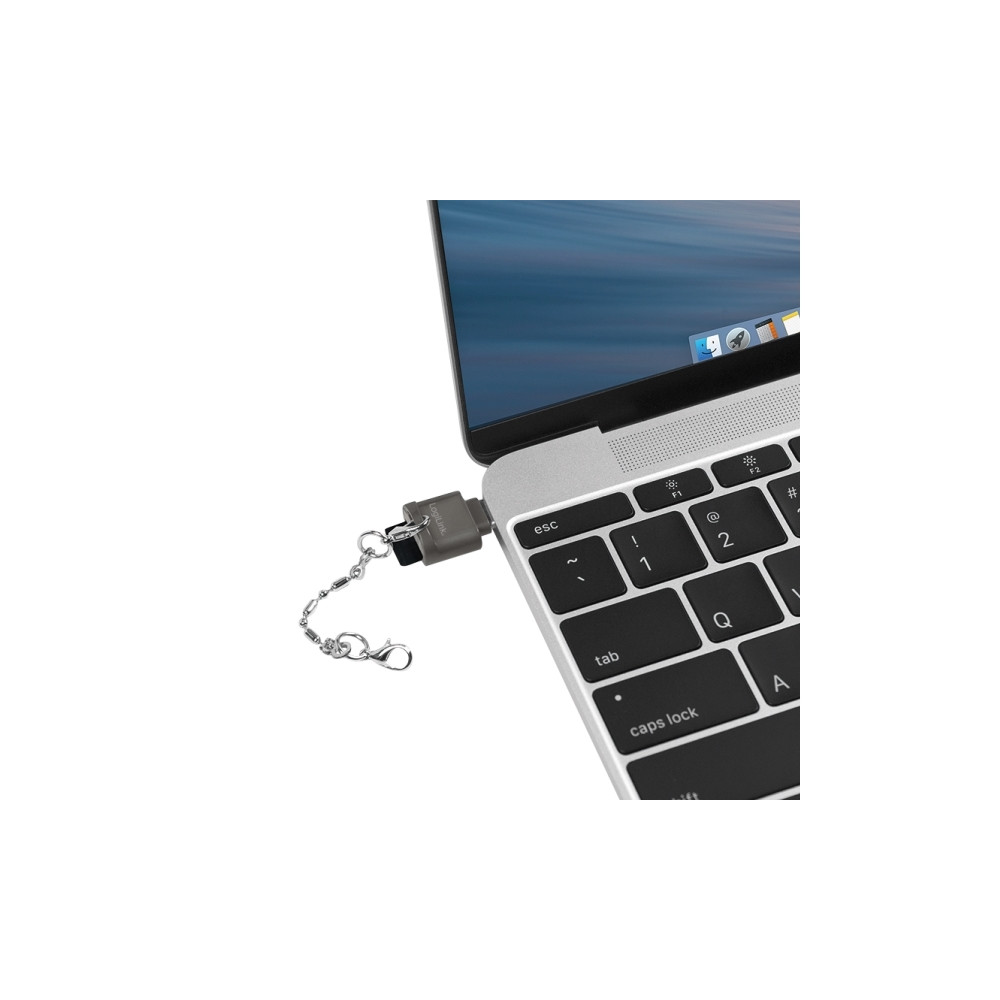Produktbild för LogiLink USB-C to microSD Card reader as a key chain - kortläsare - USB-C