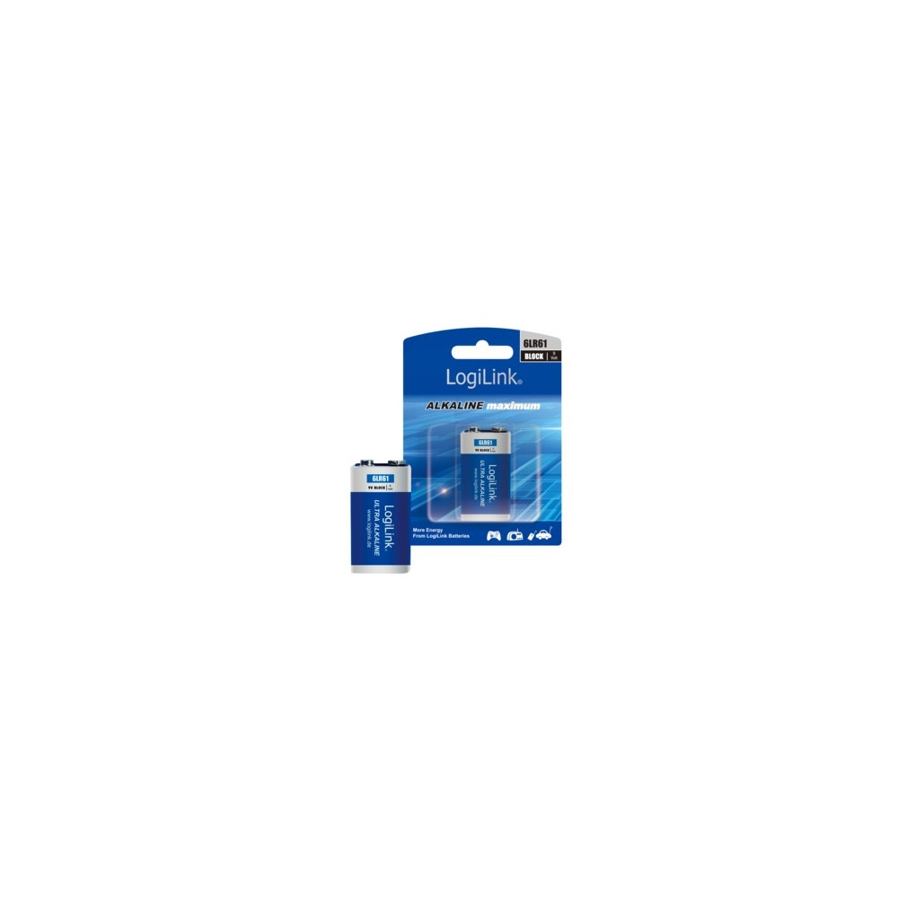 Produktbild för LogiLink Block batteri x 6LR61 - alkaliskt