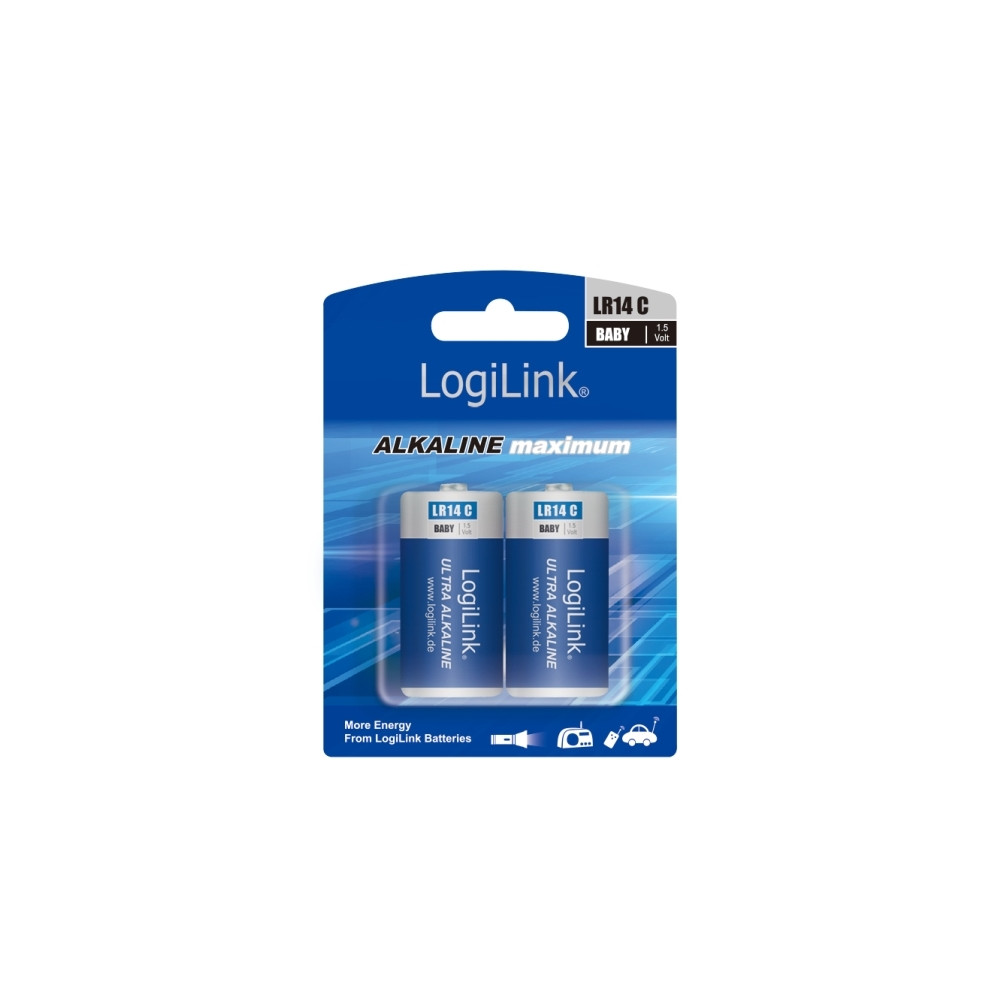 Produktbild för LogiLink Baby batteri - 2 x LR14-/C-typ - alkaliskt