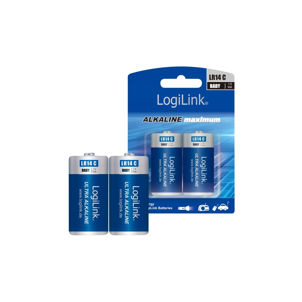 Produktbild för LogiLink Baby batteri - 2 x LR14-/C-typ - alkaliskt
