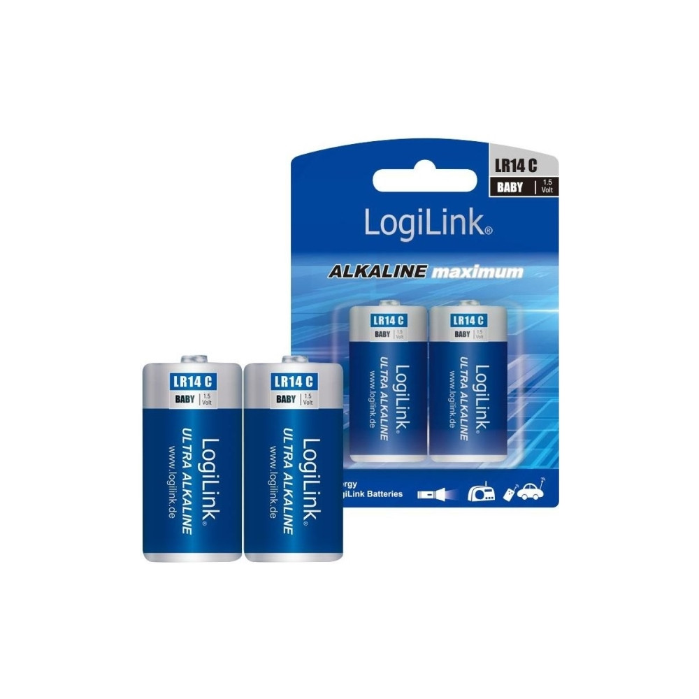 Produktbild för LogiLink Baby batteri - 2 x LR14-/C-typ - alkaliskt