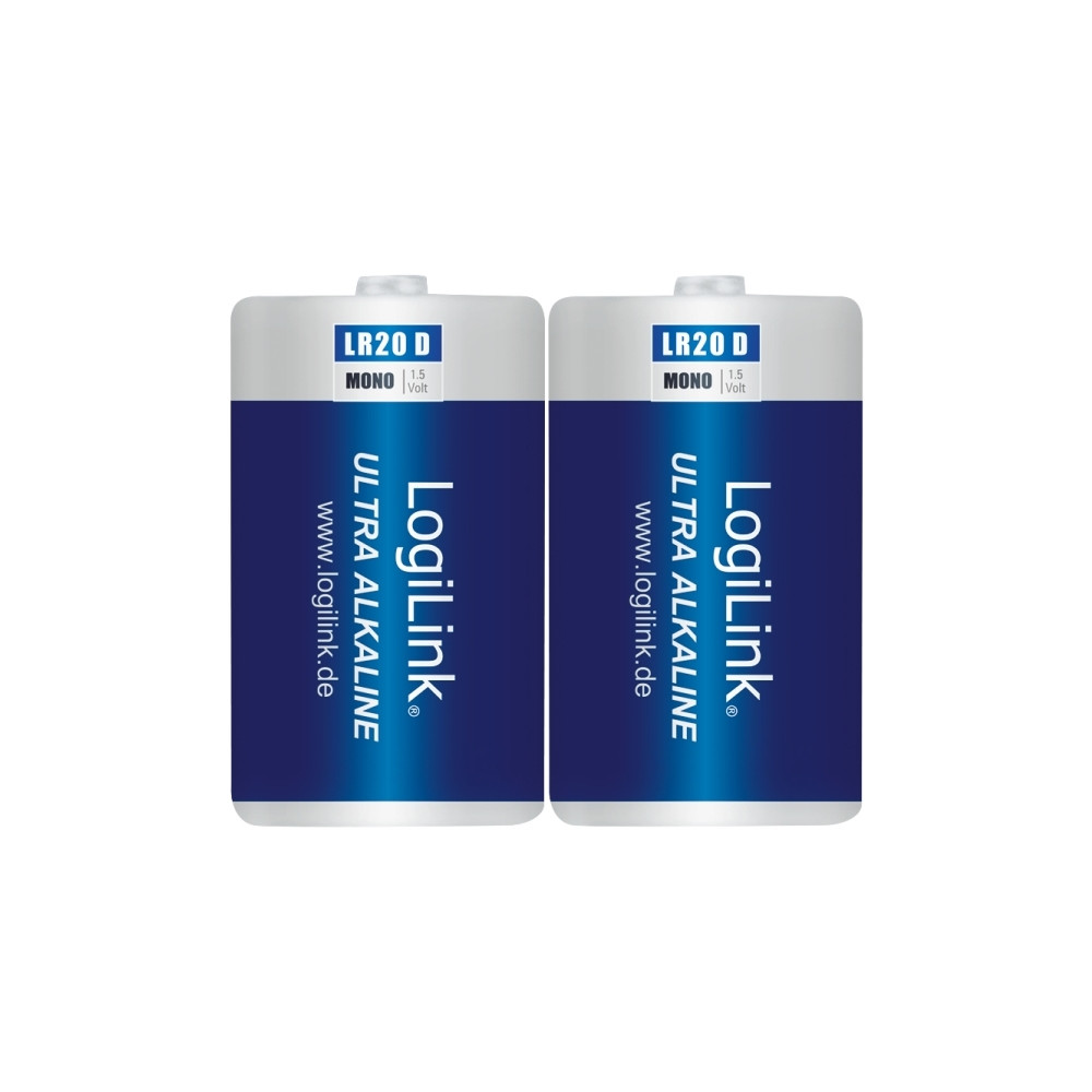 Produktbild för LogiLink Mono batteri - 2 x D - alkaliskt