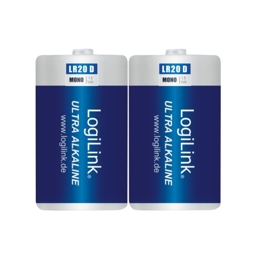 LogiLink LogiLink Mono batteri - 2 x D - alkaliskt