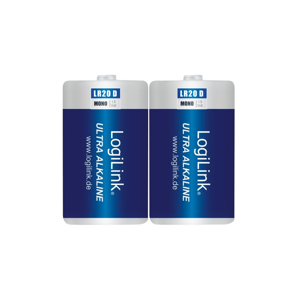 Produktbild för LogiLink Mono batteri - 2 x D - alkaliskt