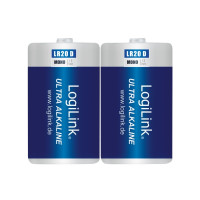 Produktbild för LogiLink Mono batteri - 2 x D - alkaliskt