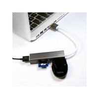 Produktbild för LogiLink USB 3.0 3-Port Hub with Card Reader - hubb - 3 portar