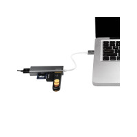 Produktbild för LogiLink USB 3.0 3-Port Hub with Card Reader - hubb - 3 portar