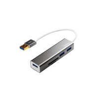 Produktbild för LogiLink USB 3.0 3-Port Hub with Card Reader - hubb - 3 portar