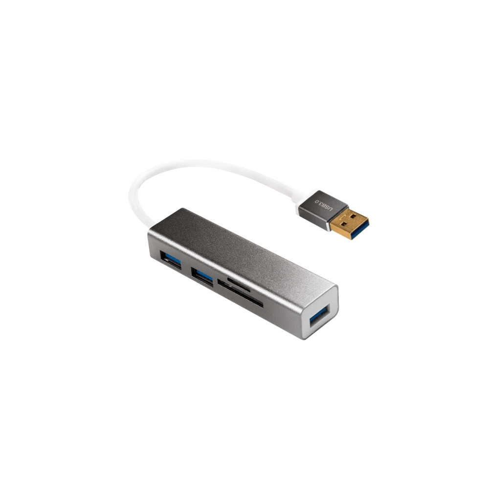 Produktbild för LogiLink USB 3.0 3-Port Hub with Card Reader - hubb - 3 portar