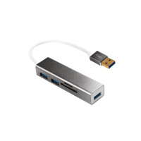 Produktbild för LogiLink USB 3.0 3-Port Hub with Card Reader - hubb - 3 portar