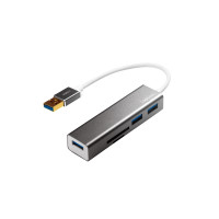 Produktbild för LogiLink USB 3.0 3-Port Hub with Card Reader - hubb - 3 portar