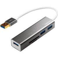 Produktbild för LogiLink USB 3.0 3-Port Hub with Card Reader - hubb - 3 portar