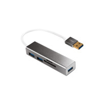 Produktbild för LogiLink USB 3.0 3-Port Hub with Card Reader - hubb - 3 portar