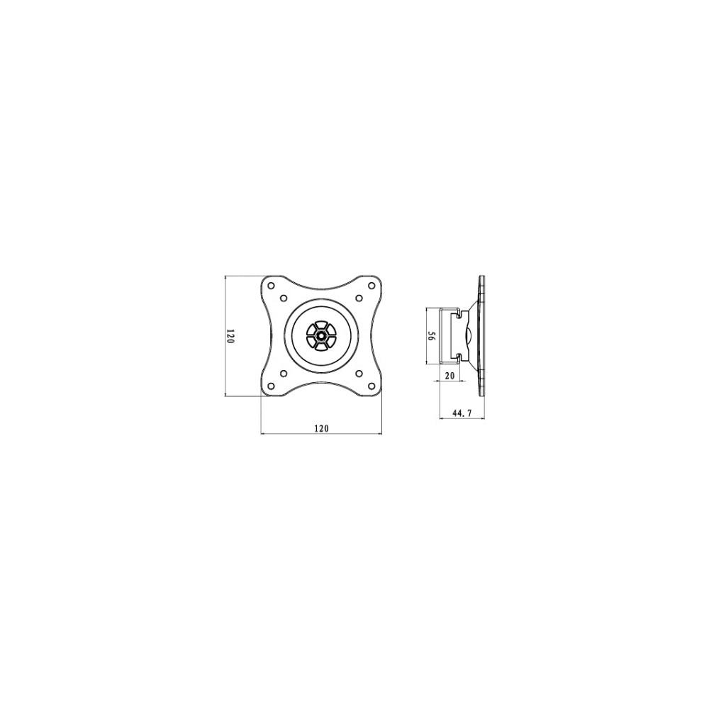 Produktbild för Multibrackets M VESA Wallmount 360 monteringssats - för LCD-TV - silver