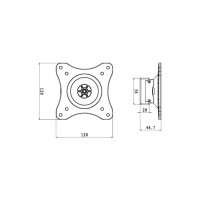 Produktbild för Multibrackets M VESA Wallmount 360 monteringssats - för LCD-TV - silver