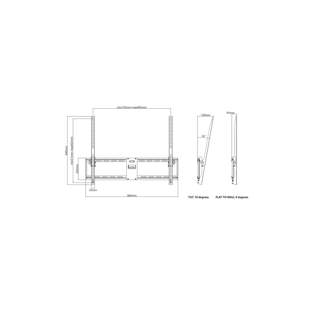 Produktbild för Multibrackets M Universal Tilt Wallmount Large monteringssats - svart