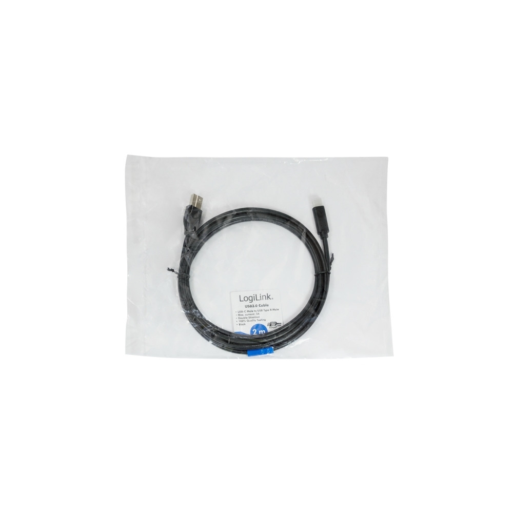 Produktbild för LogiLink - USB typ C-kabel - USB Type B till USB-C - 2 m