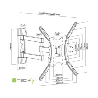 Produktbild för TECHly konsol - för LCD-display - svart