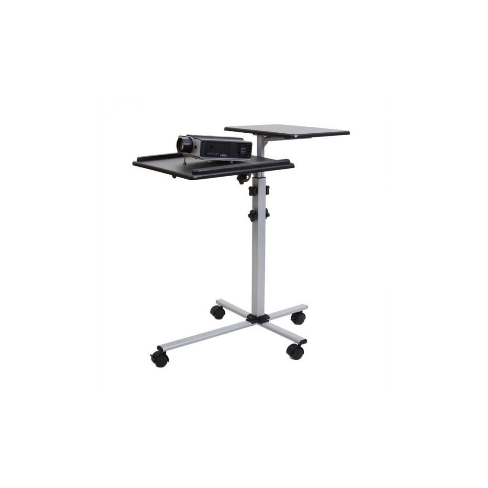 Produktbild för SBOX PFS-2, Multimediavagn, Svart, Silver, MDF, PVC, Stål, P...