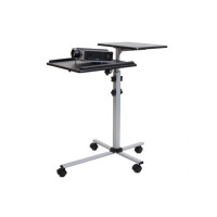 Produktbild för SBOX PFS-2, Multimediavagn, Svart, Silver, MDF, PVC, Stål, P...