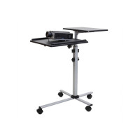 Produktbild för SBOX PFS-2, Multimediavagn, Svart, Silver, MDF, PVC, Stål, P...
