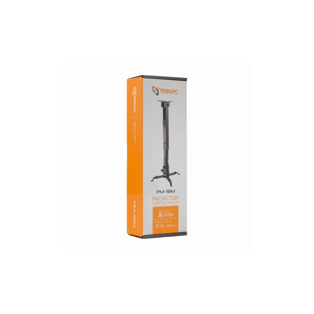 Produktbild för SBOX PM-18M, Golv, 20 kg, Svart, Stål, Manuell, 430