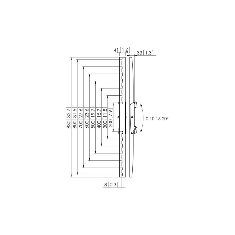 Produktbild för Vogel's Professional PFS 3308 monteringskomponent - för platt panel - svart