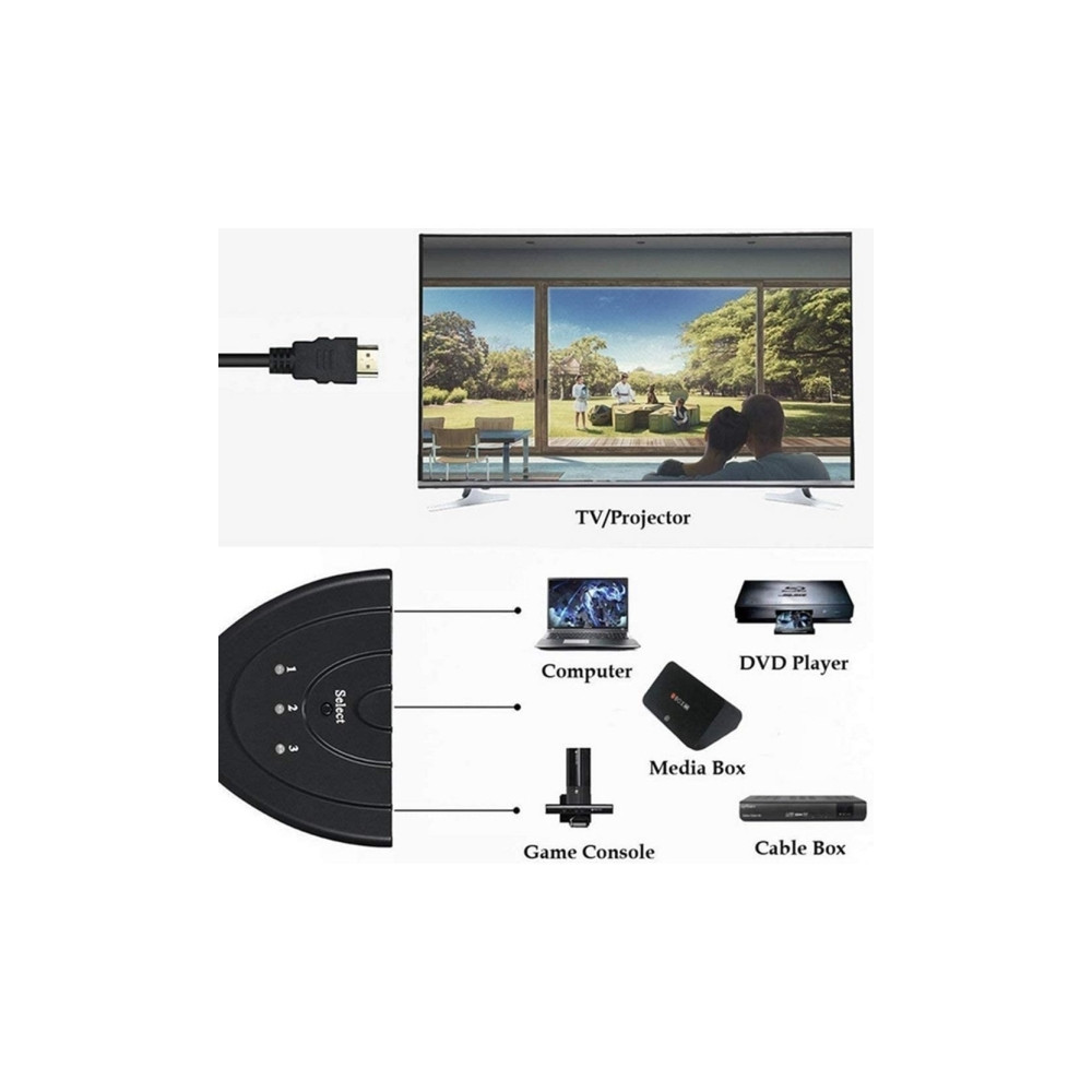 Produktbild för TECHly IDATA HDMI-3F30 - video-/ljudomkopplare - 3 portar