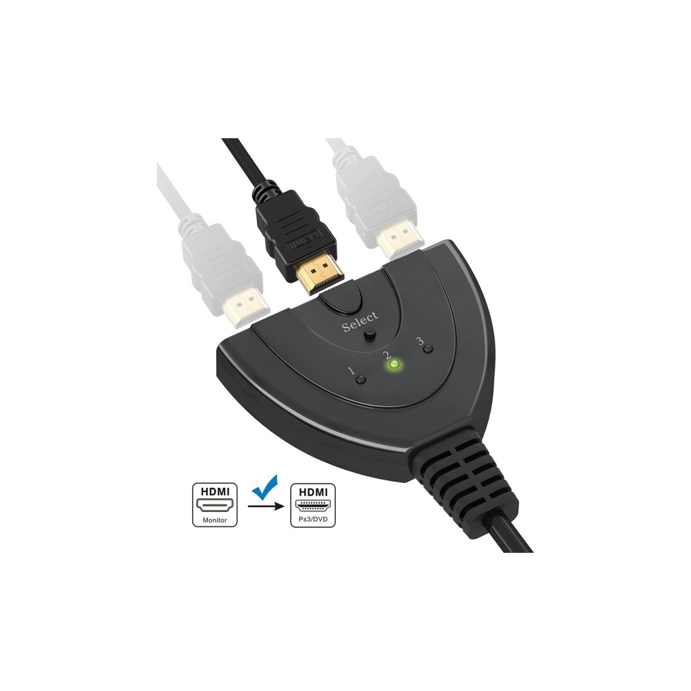 Produktbild för TECHly IDATA HDMI-3F30 - video-/ljudomkopplare - 3 portar